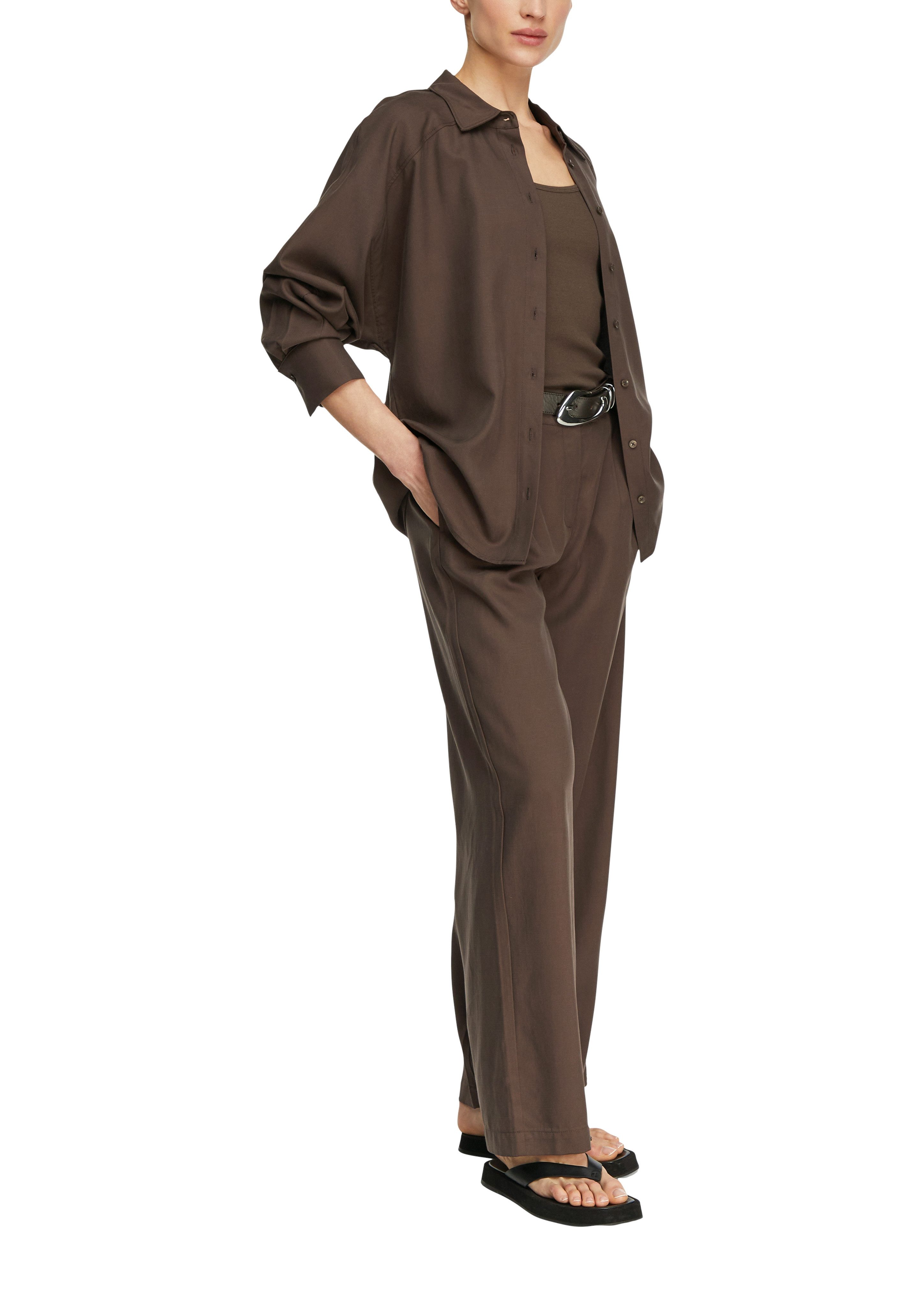 comma Stoffhose mit Leinenanteil