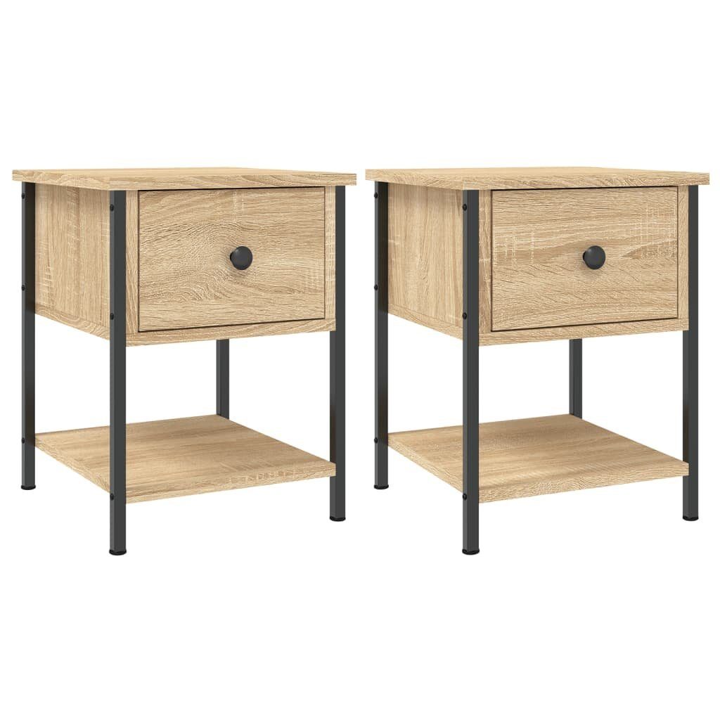 Nachttisch Nachttische 2 Stk. Sonoma-Eiche 34x35,5x45 cm Holzwerkstoff