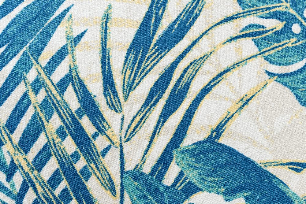 riess-ambiente Designteppich LEAF 180x120cm grün beige · floraler Teppich für In- und Outdoor, rechteckig, Höhe: 5 mm, wetterfest · pflegeleicht · Blatt-Muster · Fußbodenheizung-geeignet