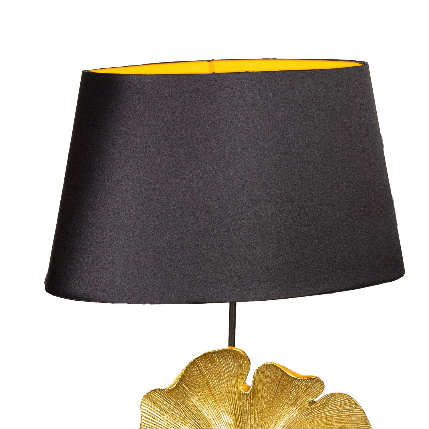 GILDE Stehlampe GINKGO Stehleuchte - schwarz - Kunstharz - Höhe 132cm x Breite 50cm, Tischlampe - Schreibtischlampe - Nachttischlampe
