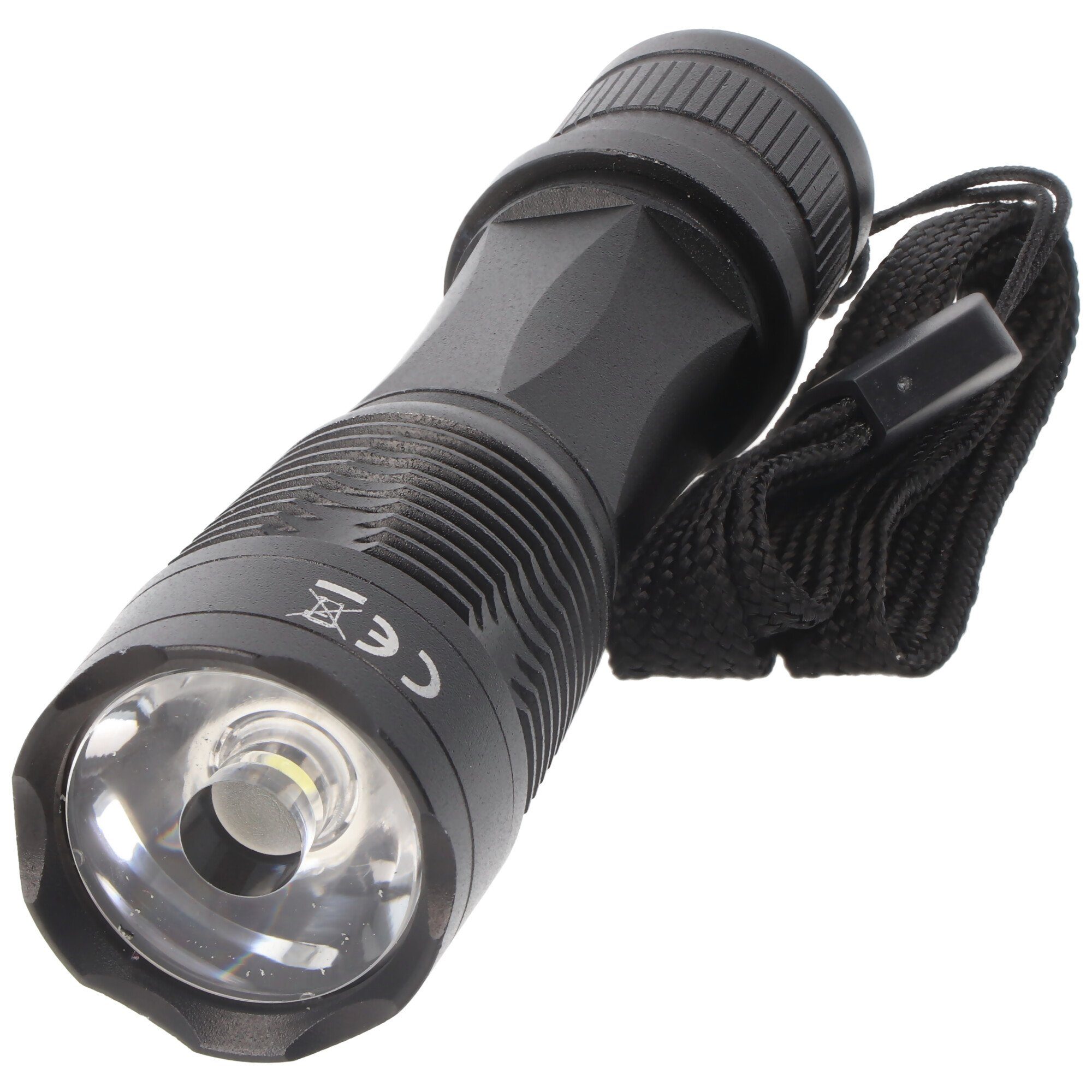 Alkaline Batterie schwarz inklusive LED LED Taschenlampe Arcas 1 Watt Taschenlampe