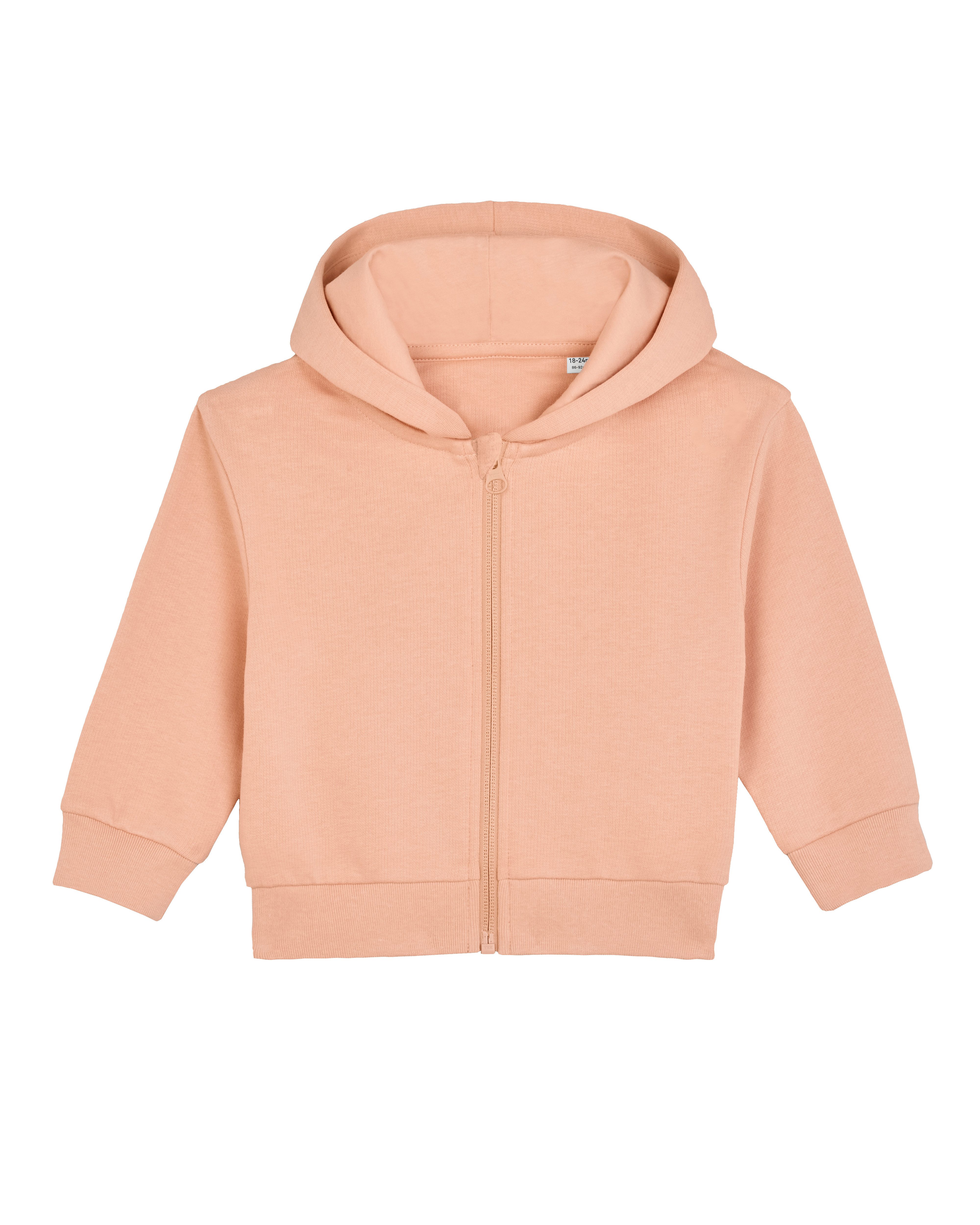 Sitztgut Kapuzensweatjacke Baby Zip-Hoodie aus Bio-Baumwolle (1-tlg) Reißverschluss mit Kinnschutz und gefütterte Kapuze