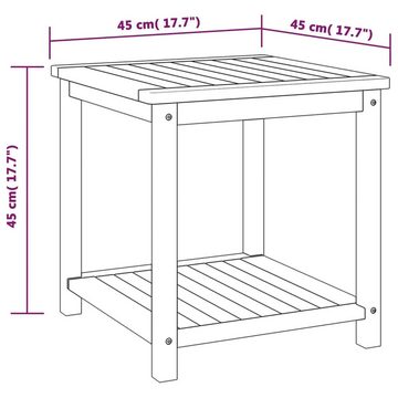 DOTMALL Beistelltisch Beistelltisch Akazienholz Massiv 45 x 45 x 45 cm