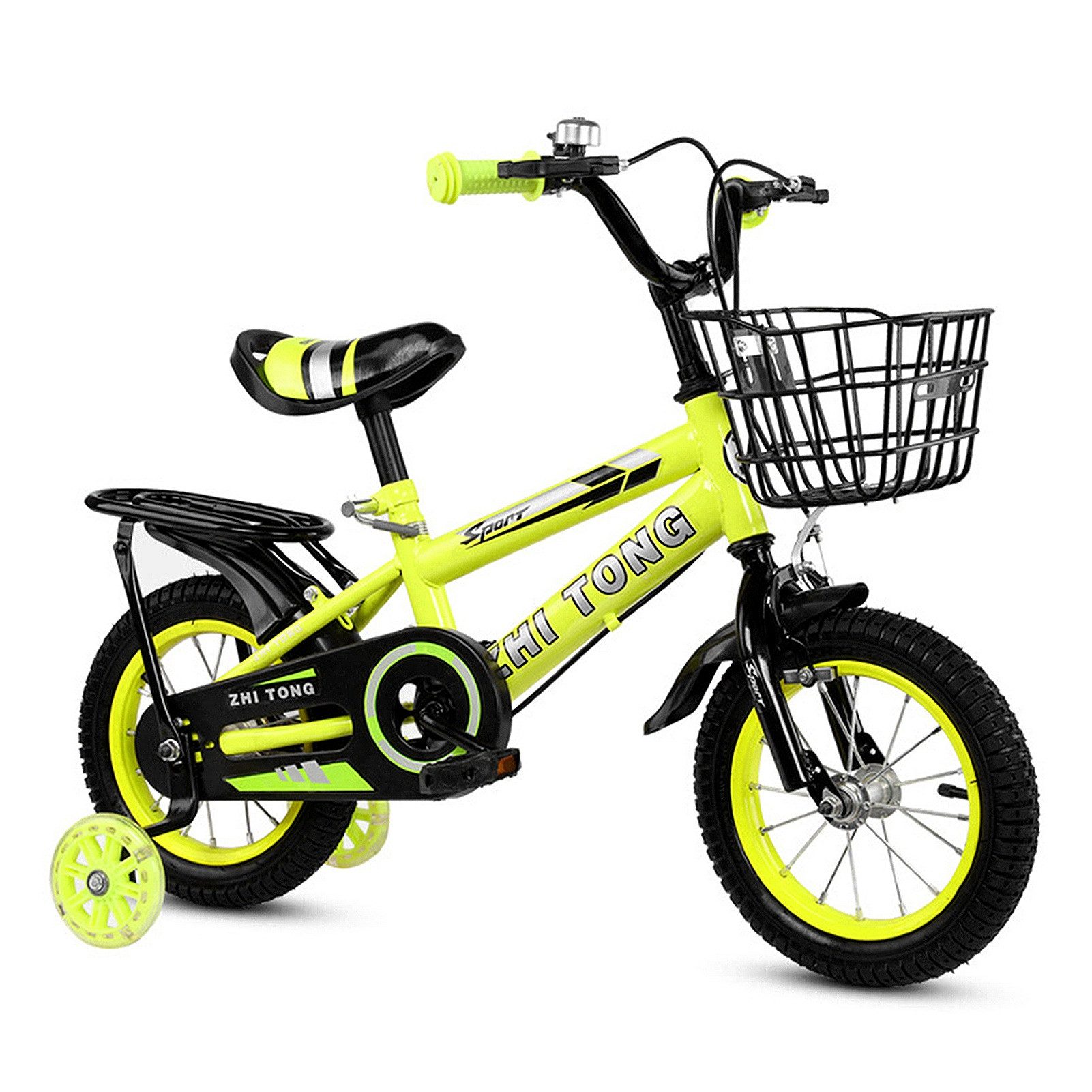 GARRYFIZH Kinderfahrrad 14 /16 Zoll fahrrad, mit abnehmbarem Korb für Jungen und Mädchen 3-7 Jahre