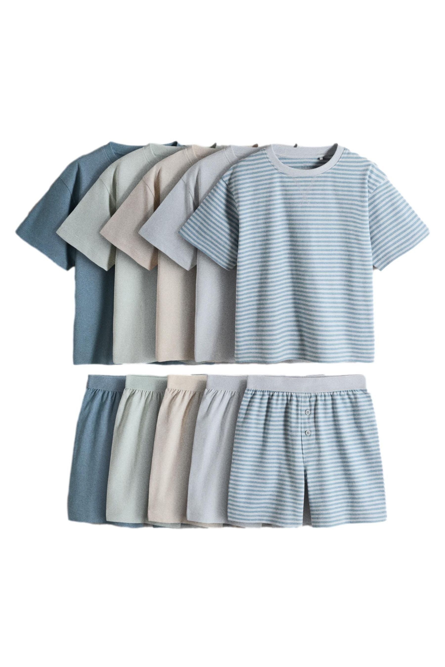 Pyjama The Set Schlafanzug mit T-Shirt + Shorts, 5er-Pack
