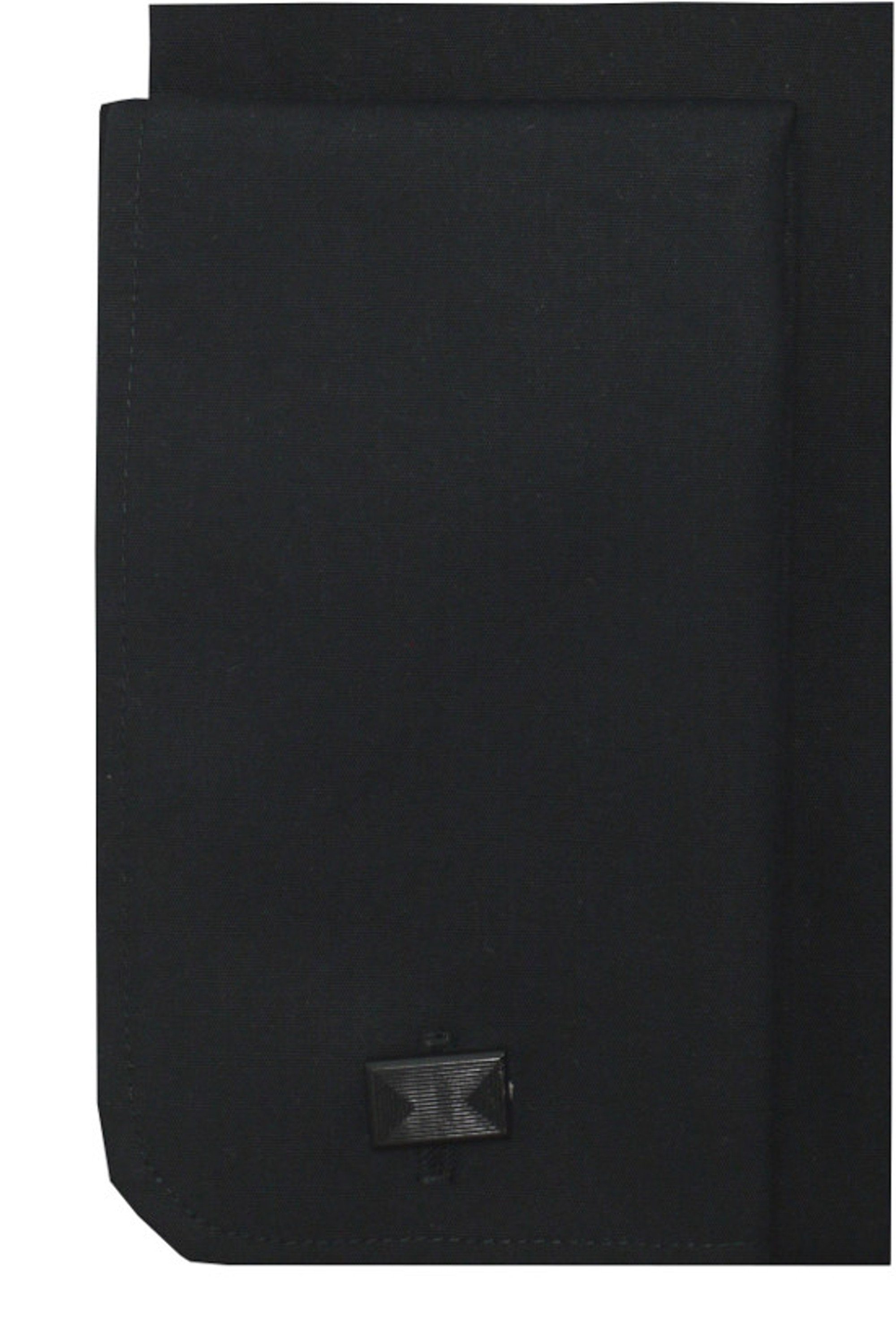 Huber Hemden Langarmhemd Knopfleiste Schnitt Regular HU-0011 Umschlag-Manschetten verdeckte schwarz Fit-gerader
