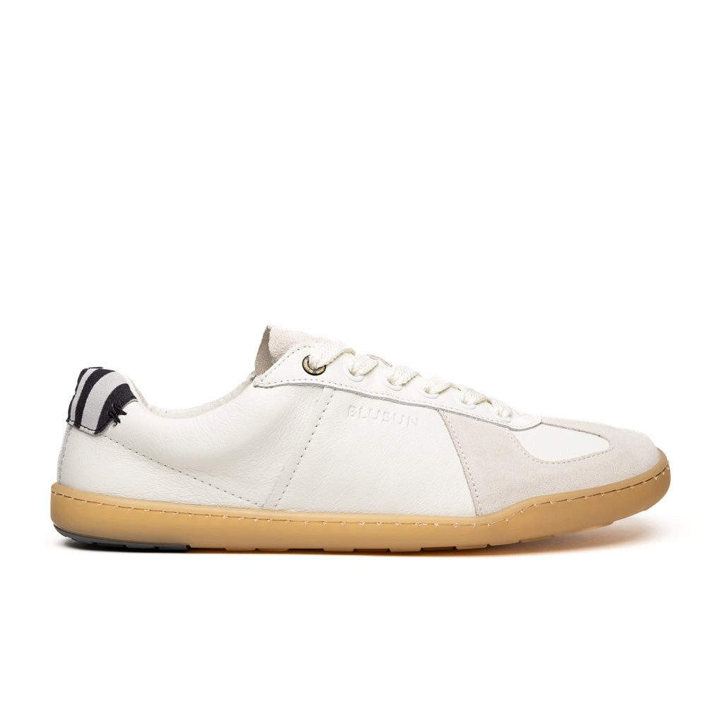 BLUSUN BLSN-200W white/zebra Barfußschuh (1 Paar, flexible Barfußsohle) Leder