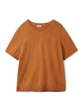 Sheego V-Ausschnitt-Pullover Große Größen aus reiner Baumwolle