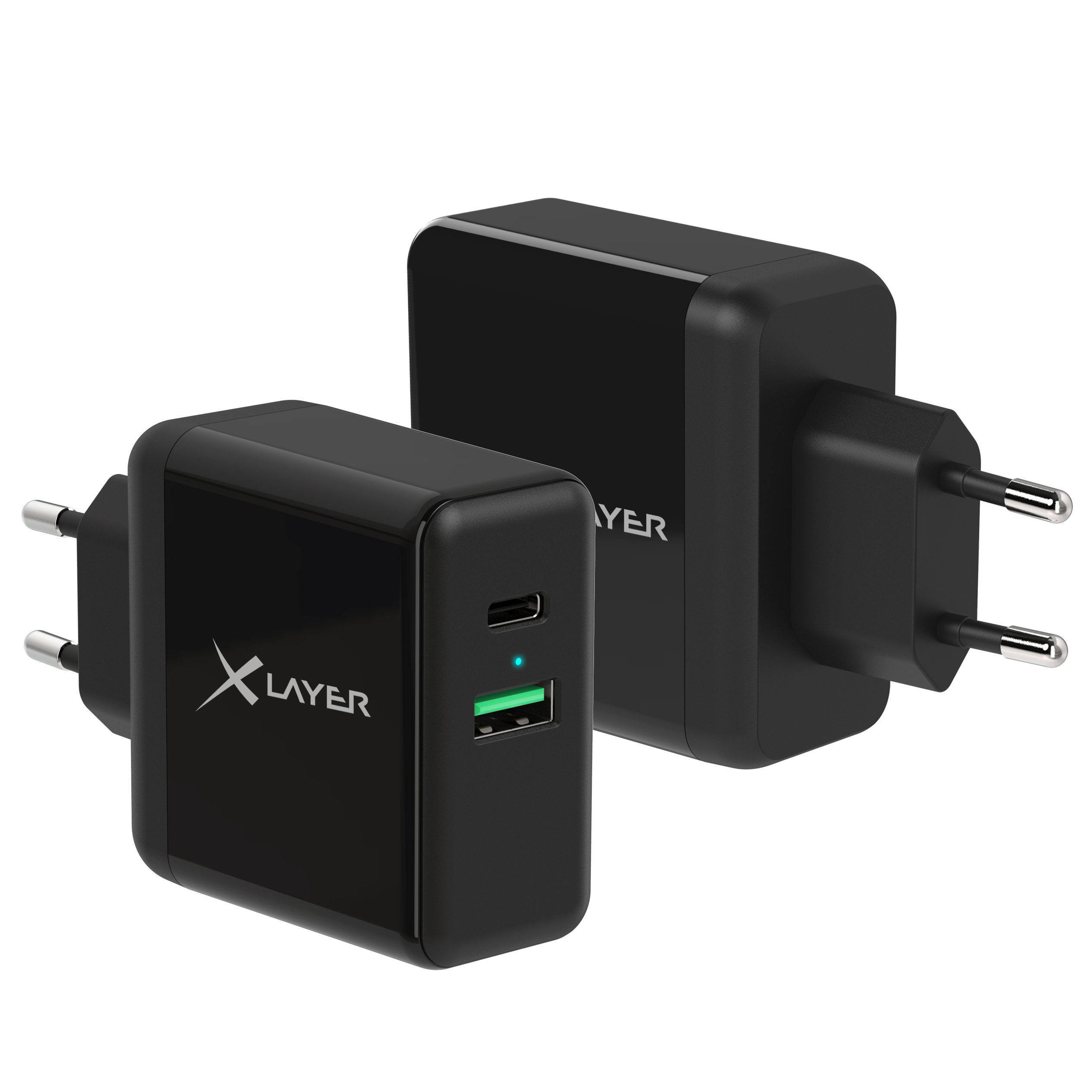XLAYER Ladegerät XLayer USB QC3.0 + 5V/2.4A Netzteil Smartphone-Ladegerät