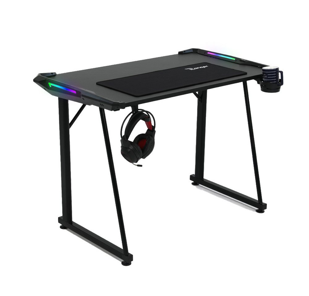 Ranqer Schreibtisch Nimbus RGB, RGB-LED, Carbon-Look, mit Mauspad
