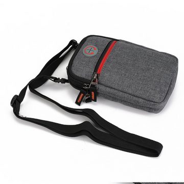 K-S-Trade Handyhülle für Oppo Find X5 Pro, Holster Gürteltasche Handy Tasche Schutz Hülle grau Zusatzfächer
