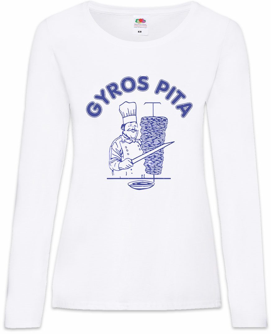 Langarmshirt Gyros Pita Damen Langarmshirt Döner Kebab Dönerladen Ayran Crew Türkei