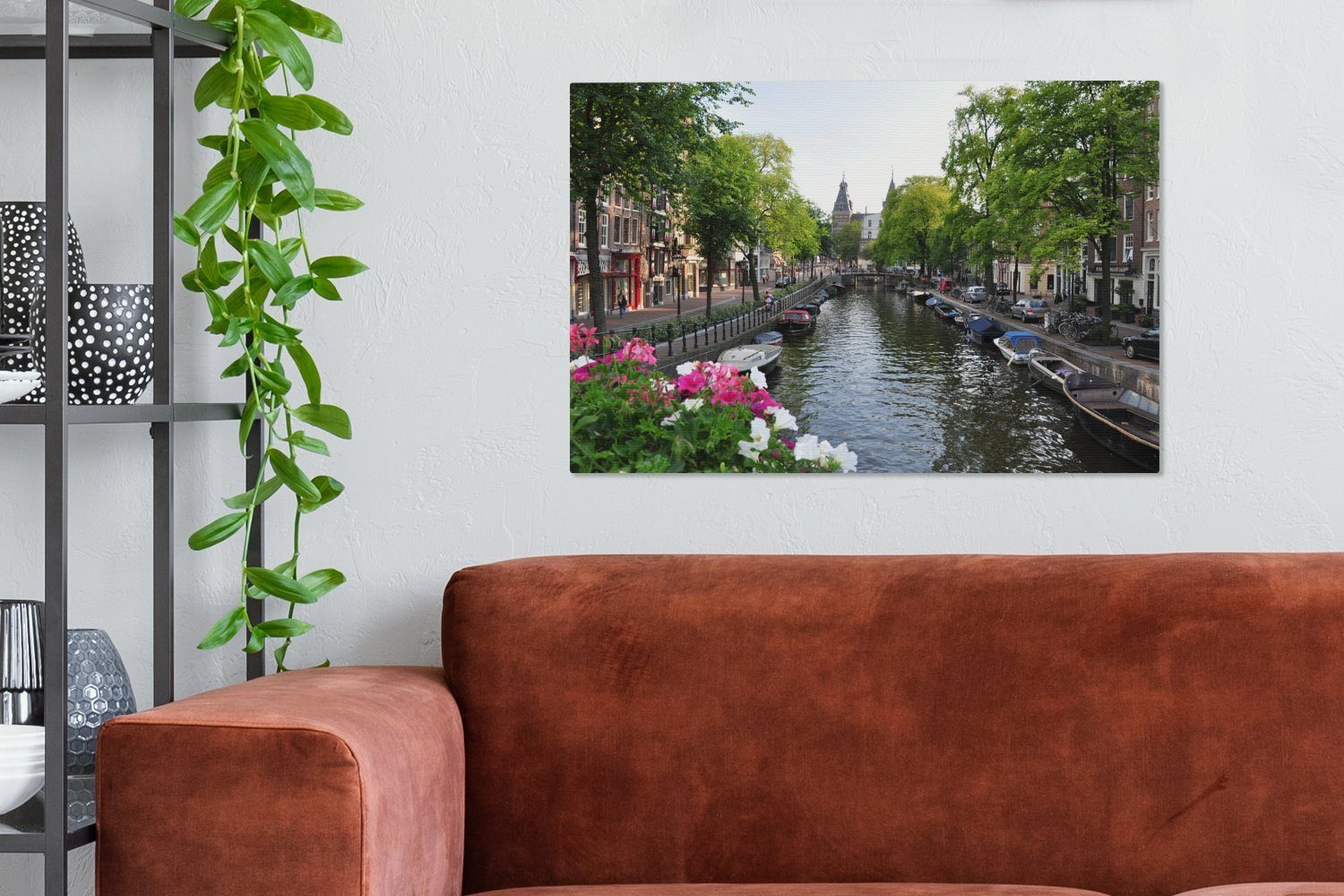 OneMillionCanvasses® Leinwandbild Amsterdam - Sommer - günstig online kaufen