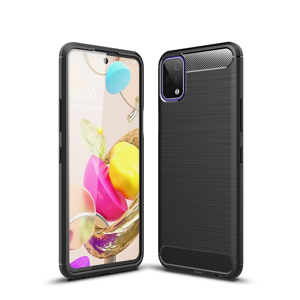 König Design Handyhülle LG K52, LG K52 Handyhülle Backcover Schwarz