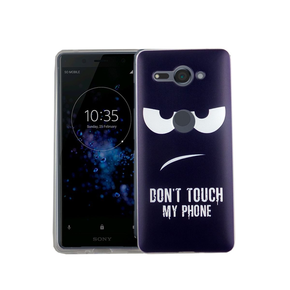 König Design Handyhülle Sony Xperia XZ2 Compact, Sony Xperia XZ2 Compact Handyhülle Bumper Backcover Blau