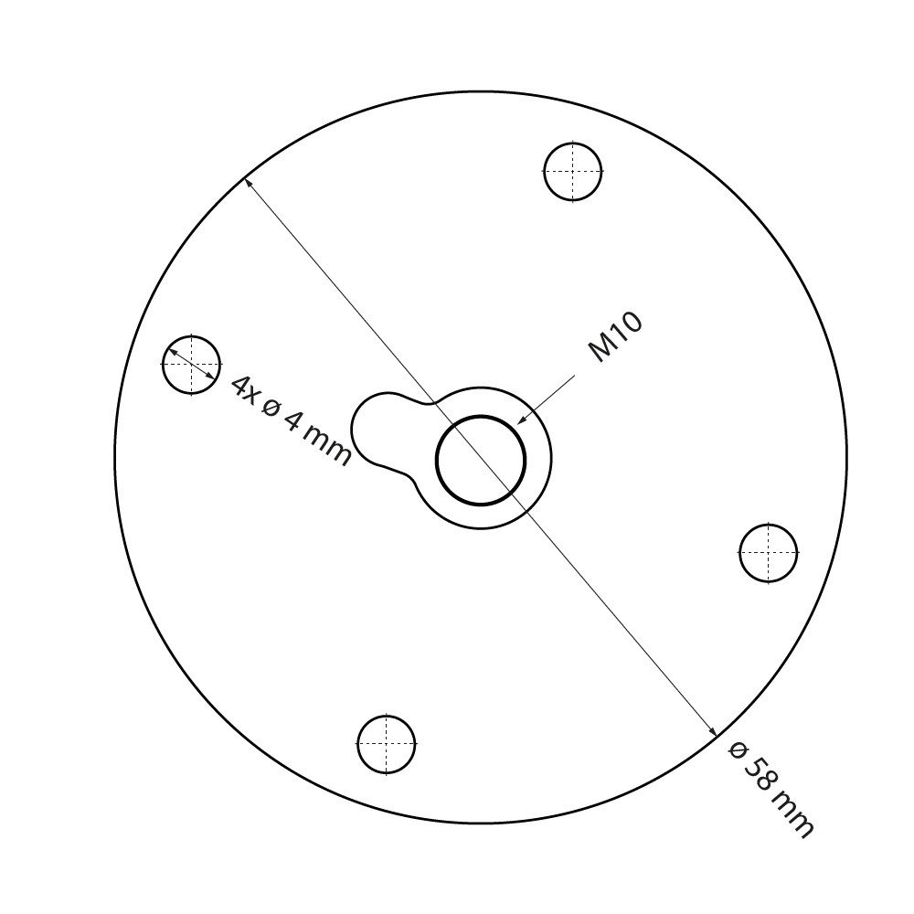Prima-Online Möbelfuß Möbelfuß höhenverstellbar Schwarz 120–180 mm mit M10 Gewinde, (1-St) – Bild 3 von 5