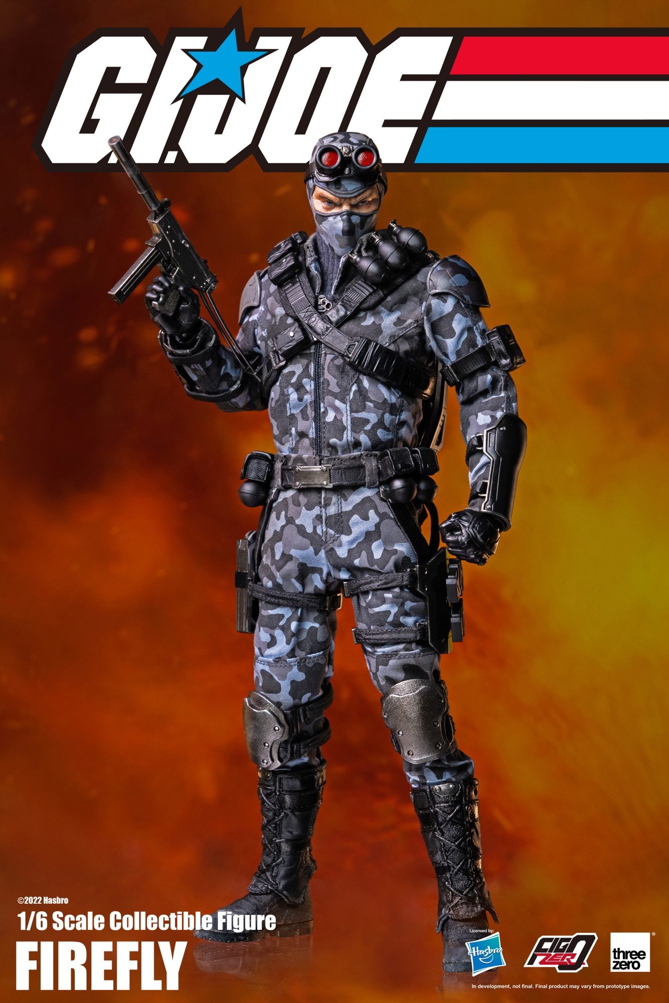 ThreeZero Actionfigur THREEZERO X HASBRO G.I. JOE FIREFLY 1/6 SCALE ACTIONFIGUR