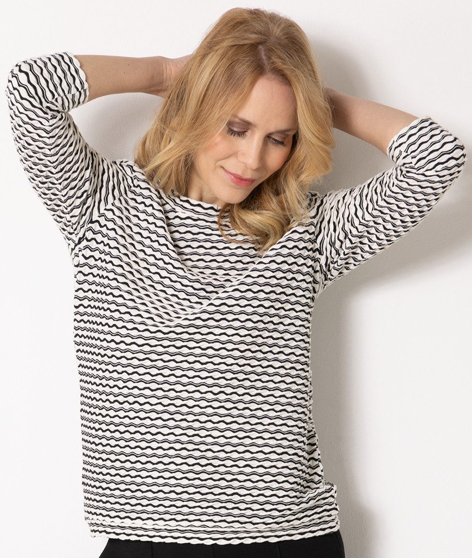 SER 3/4-Arm-Shirt Shirt Wellenstruktur W9250112