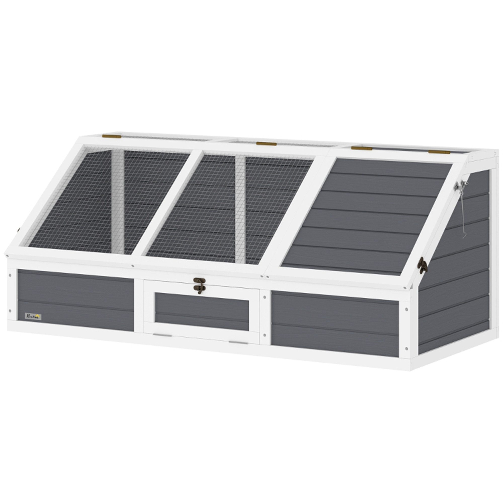 MC Star Terrarium Schildkrötenbox, Outdoor Schildkrötengehege, bodenloses Design, leicht zu öffnen, Schildkrötenhaus, Hellgrau