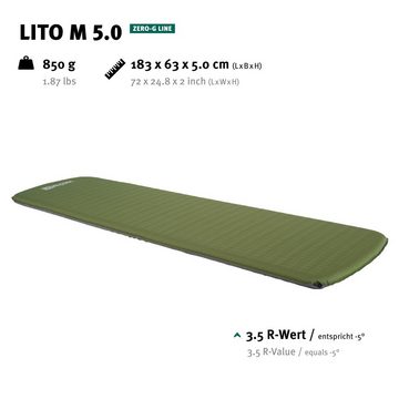 Wechsel Isomatte Trekking Isomatte Lito M 5.0 Luftbett, Leicht Selbstaufblasend 0,85 kg