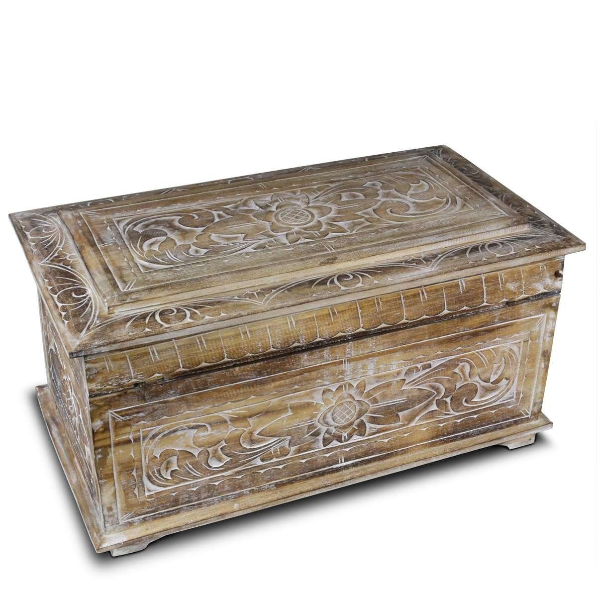 Oriental Galerie Truhe Truhe Albesiaholz Natur WW 50 cm Mittel (1 St) günstig online kaufen