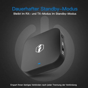 Inateck »aptX HD/aptX Low Latency Bluetooth 5.0 Adapter« Bluetooth-Adapter, 2 in 1 Audio Bluetooth-Sender-Empfänger für TV, Kopfhörer usw.