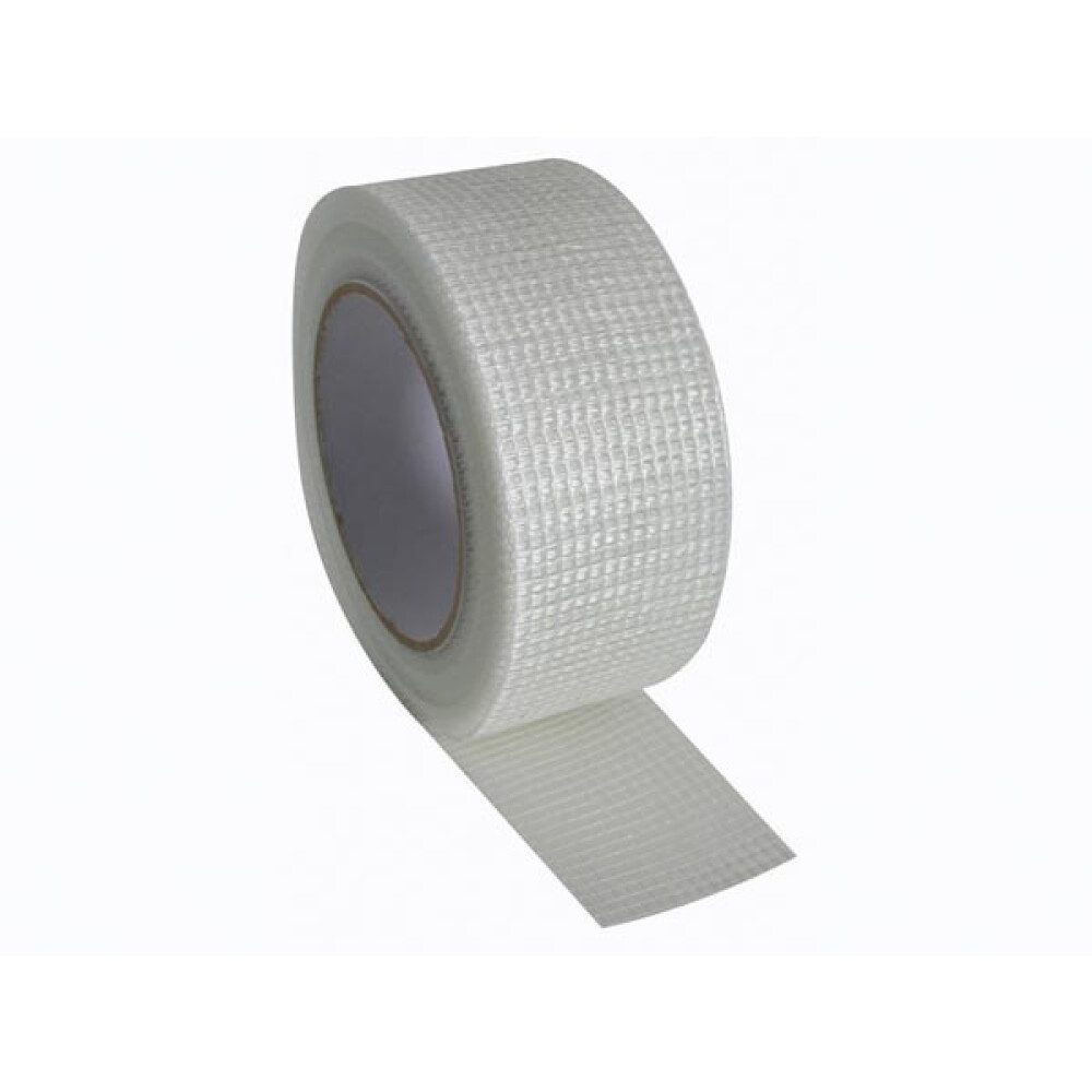 Toolland Kantenhobel Glasfaser-Gewebeband, selbstklebend, flexibel, weiß, 50 mm x 30 m, 1-tlg.