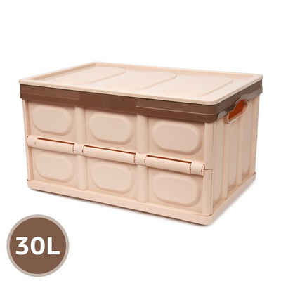 MULISOFT Stapelbox Klappbox Stapelbar Transportbox Faltbare Container Storage Box (1 St), 30L 55L Faltbare Lagerbehälter Für Kleidung, Spielzeug, Bücher