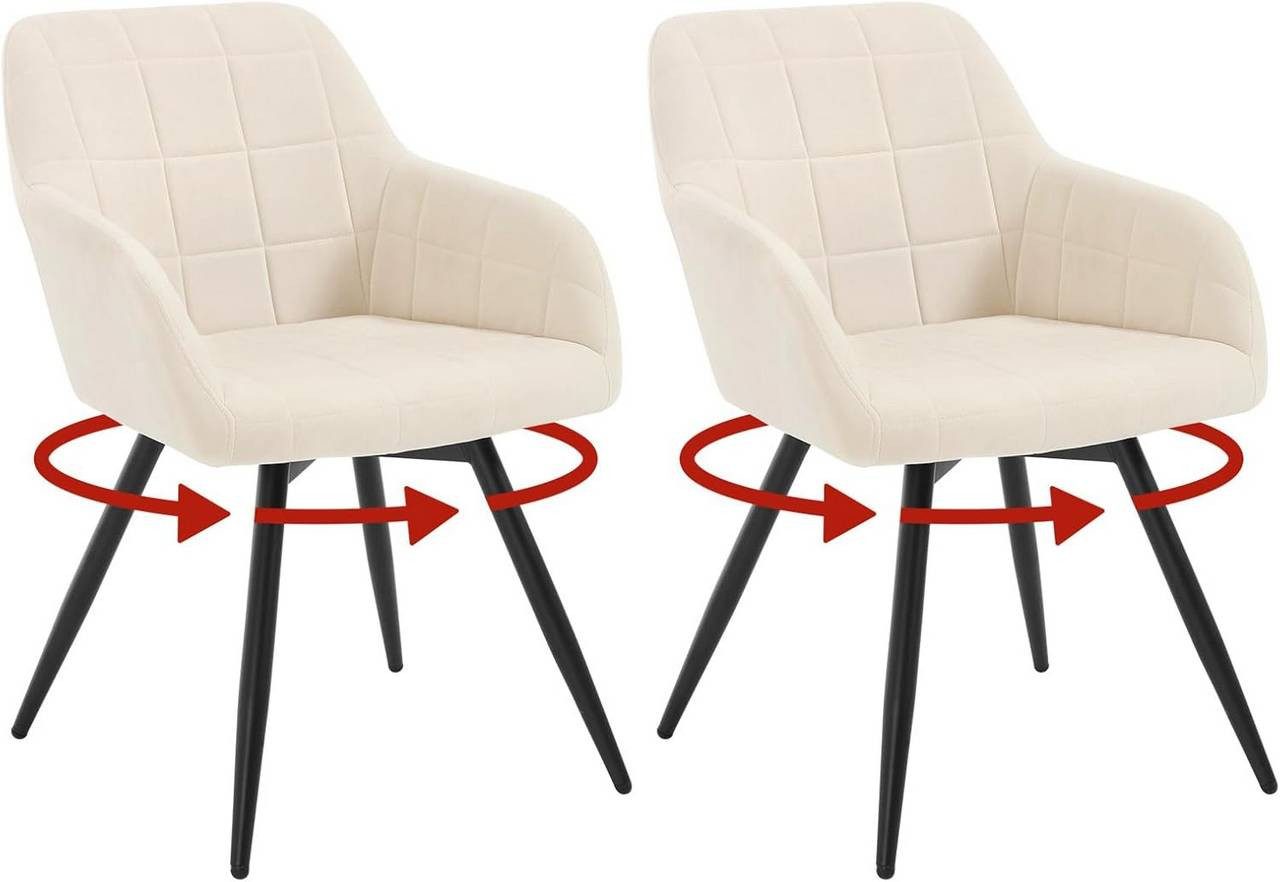 Woltu Esszimmerstuhl (2 St), gepolsterter ergonomischer, mit Metallbeinen günstig online kaufen