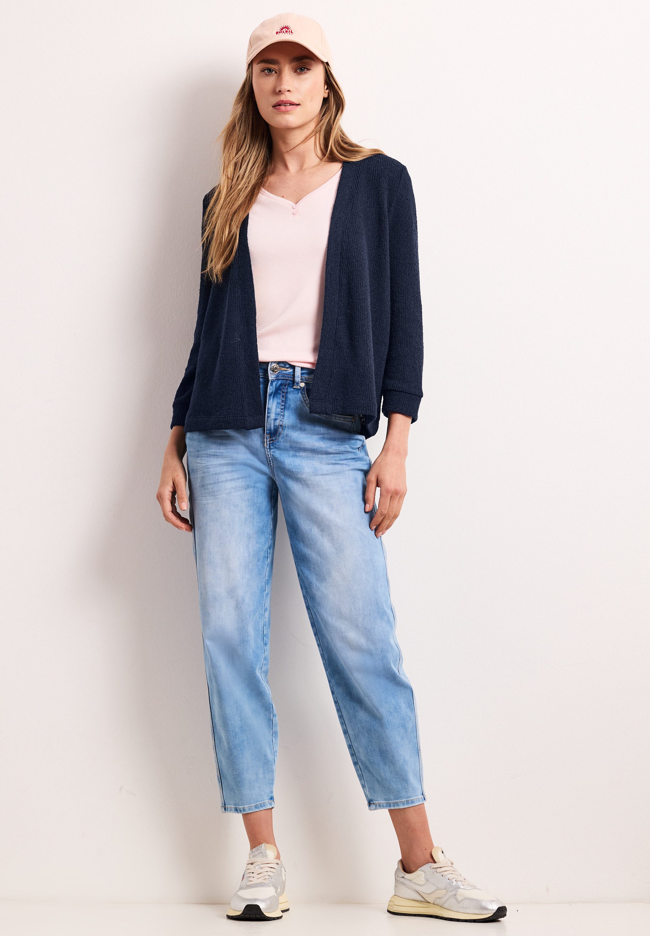 STREET ONE Cardigan aus elastischem Materialmix