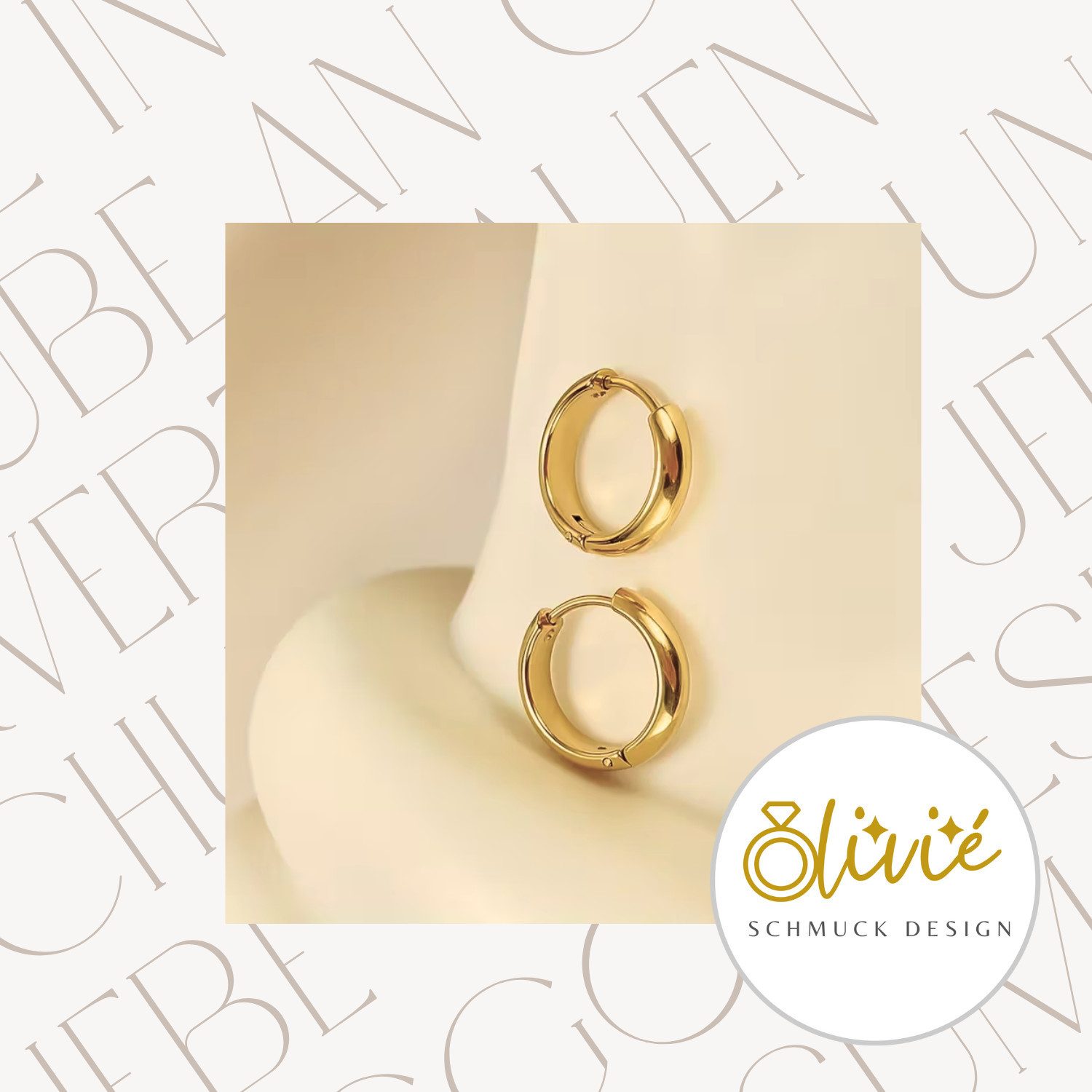 XCOAST Creolen-Set Edelstahl-Creolen mit 18K Goldbeschichtung – elegant, farbecht (perfekte Geschenkidee, 2-tlg., Hautfreundlich & hypoallergen: Aus 316L Edelstahl), Edelstahl 316