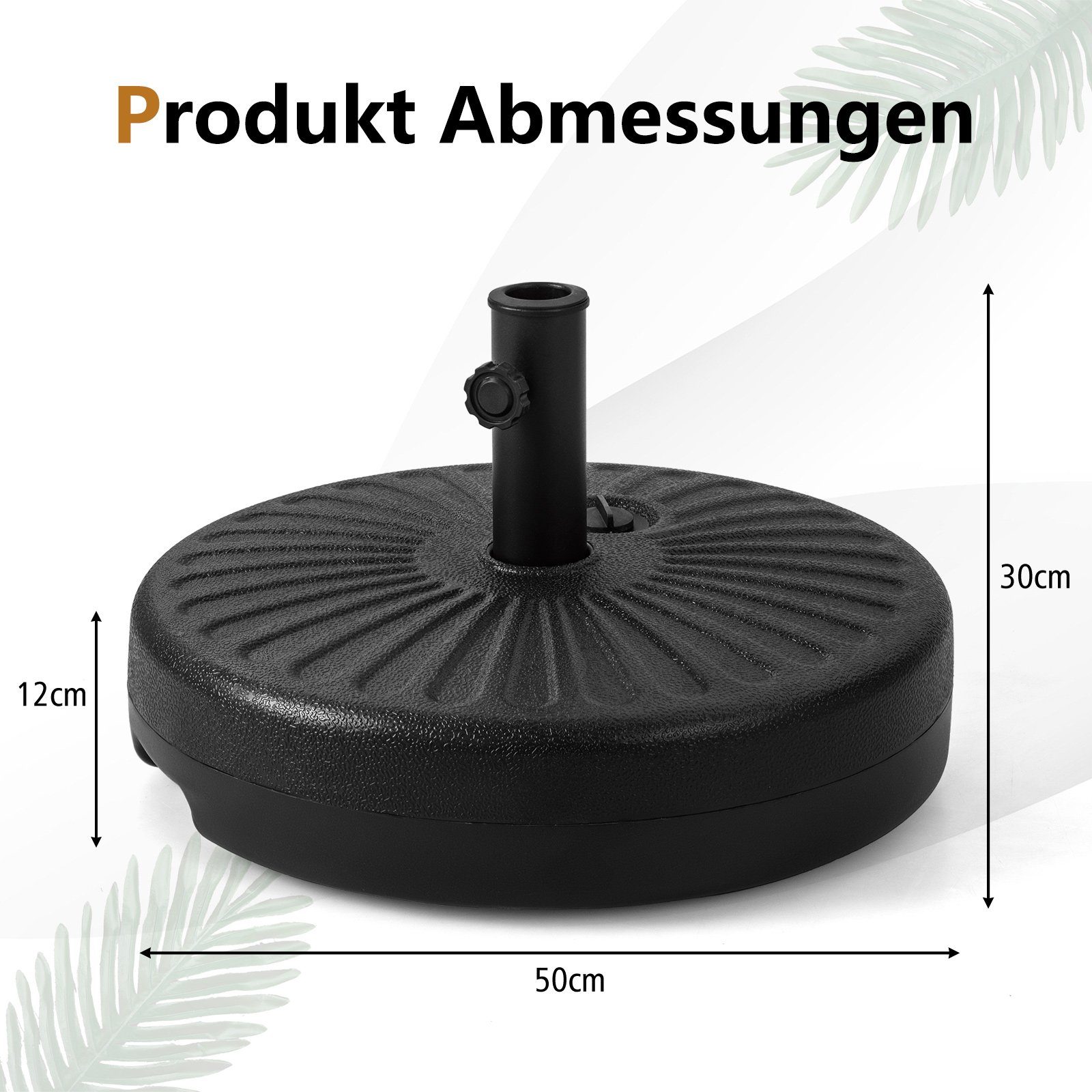 COSTWAY Kunststoffschirmständer Sonnenschirmständer