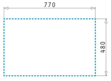 Pyramis Granitspüle Alazia, rechteckig, 79/50 cm