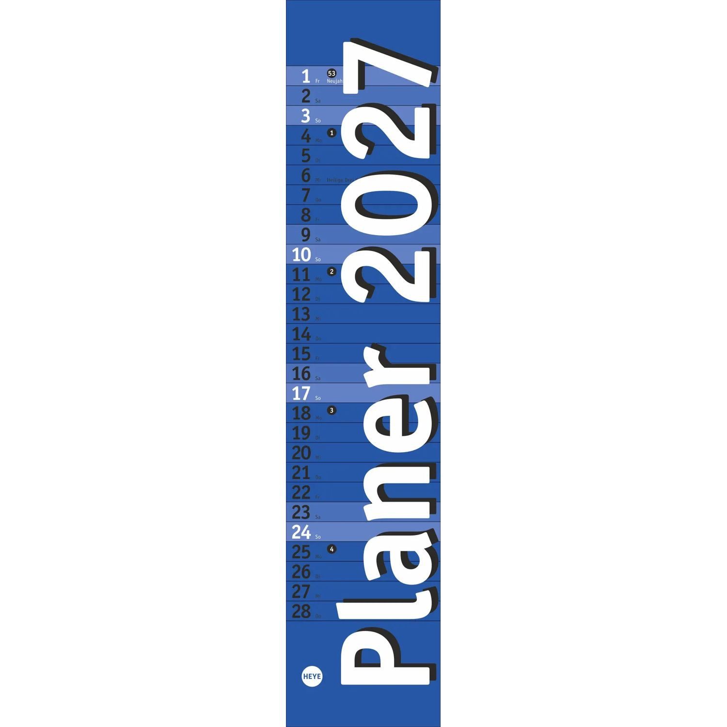HEYE Wandkalender Langplaner mini, blau 2027