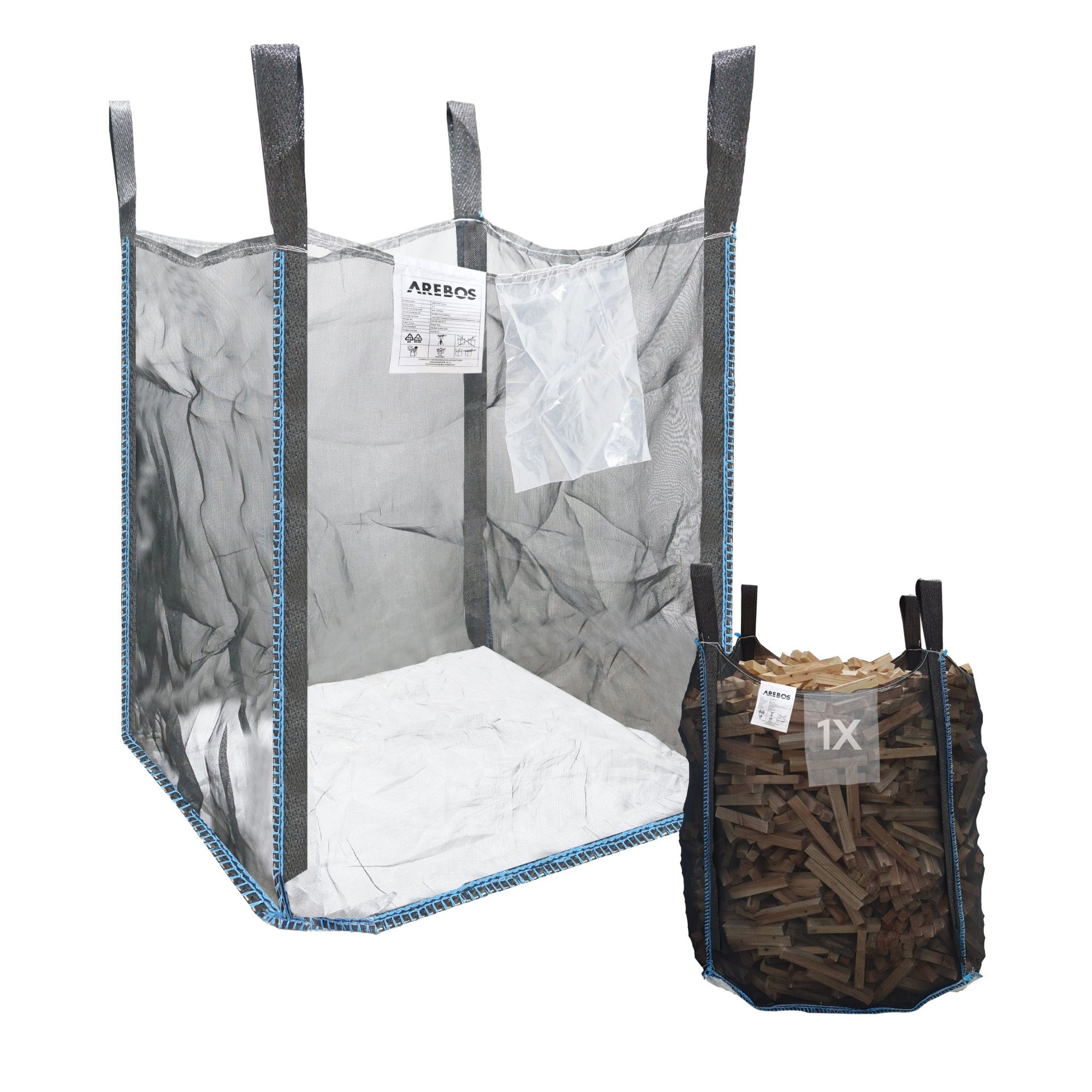 Arebos Kaminholzkorb Holzsack Brennholz Big Brennholzsack für St) Holz Bag (1 Premium Woodbag