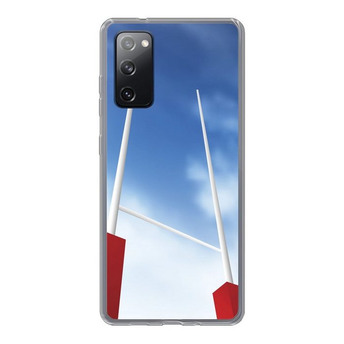 MuchoWow Handyhülle Eine Illustration der Torpfosten beim Rugby Phone Case Handyhülle Samsung Galaxy S20 FE Silikon Schutzhülle