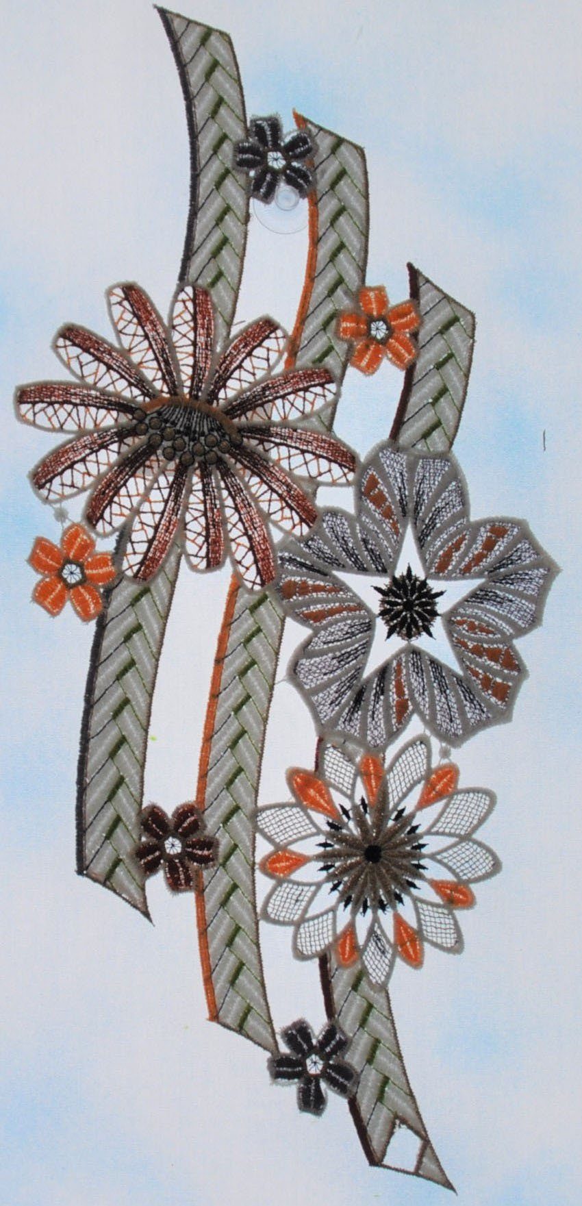 Fensterbild große Blüten