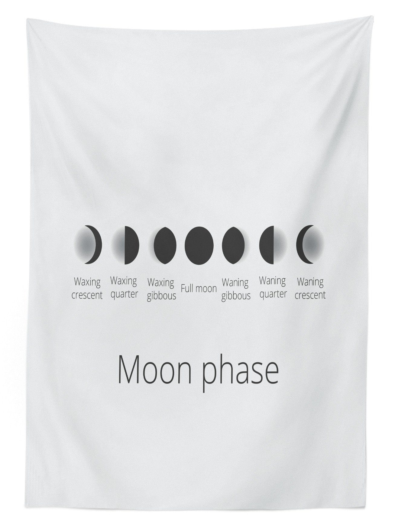 Astronomie Mond Phase Außen den Tischdecke Bereich Farbfest Für Infografik Klare Waschbar Abakuhaus geeignet Farben,