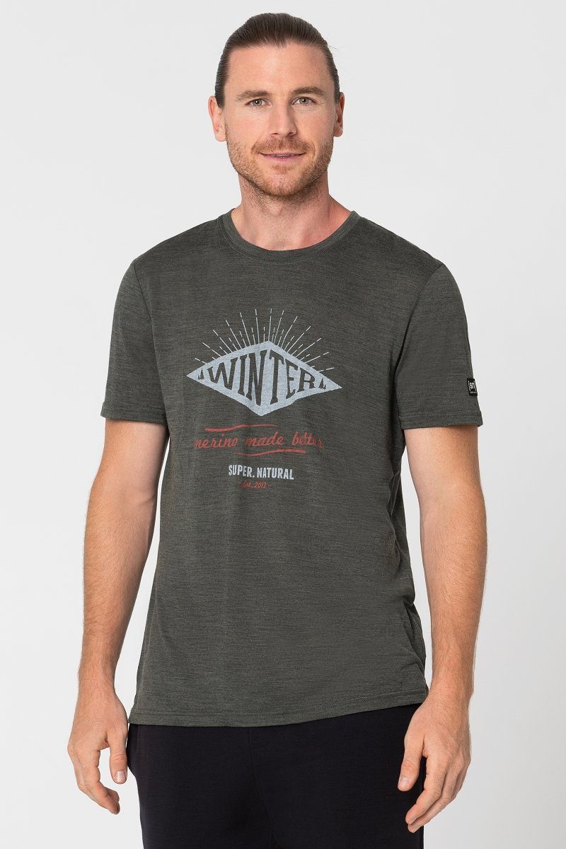 Print-Shirt Merino Funktionsshirt M WINTER TEE