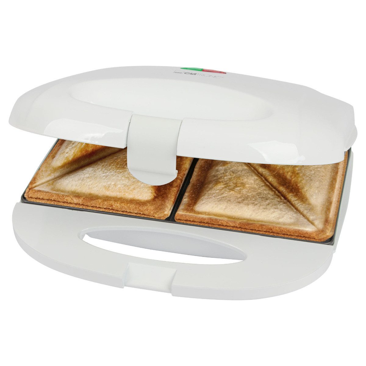 CLATRONIC Sandwichmaker ST 3813, Sandwichtoaster mit Backampel & isolierter Griff