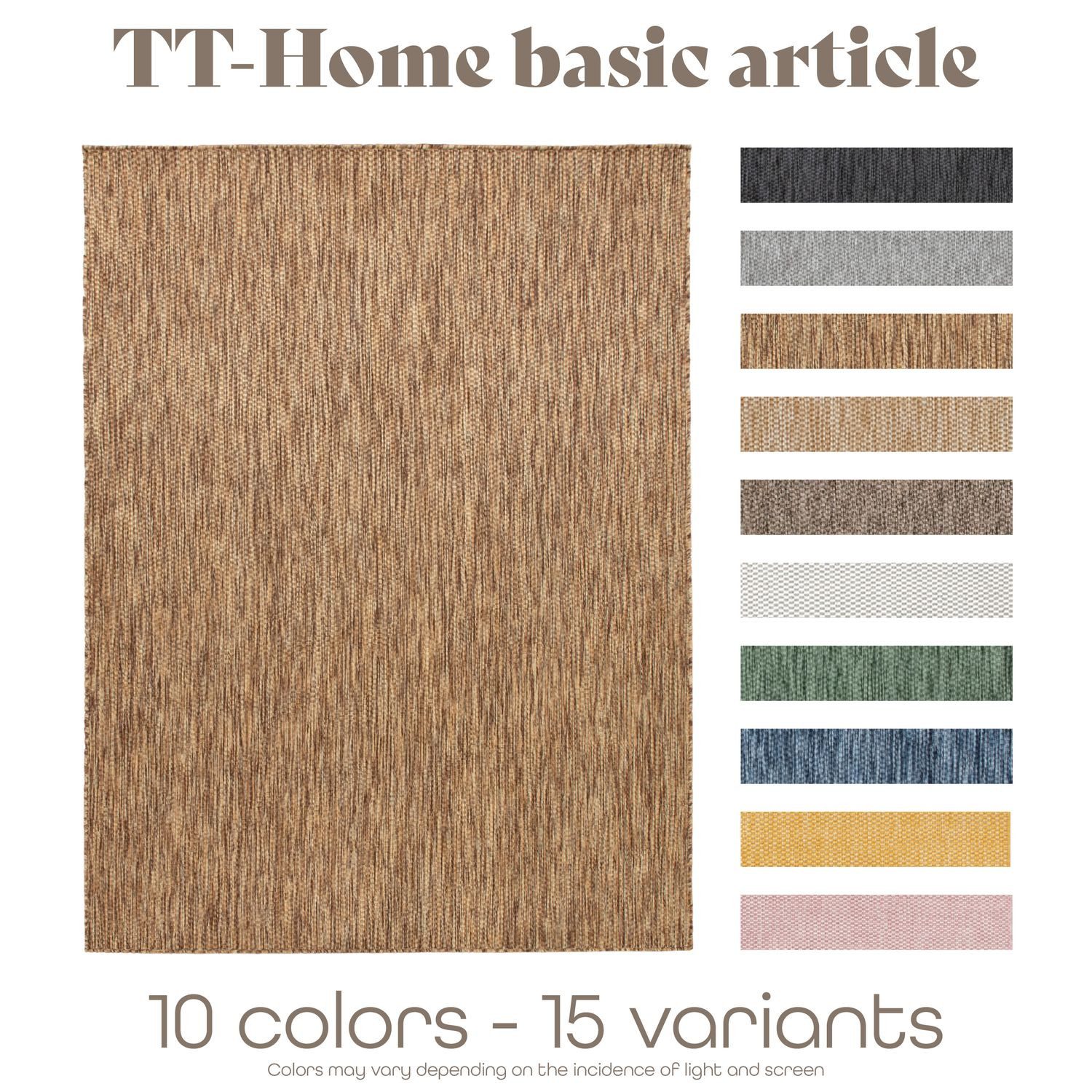 TT Home Teppich, Quadrat, Höhe: 4 mm, Teppich Outdoor Wohnzimmer Esszimmer günstig online kaufen