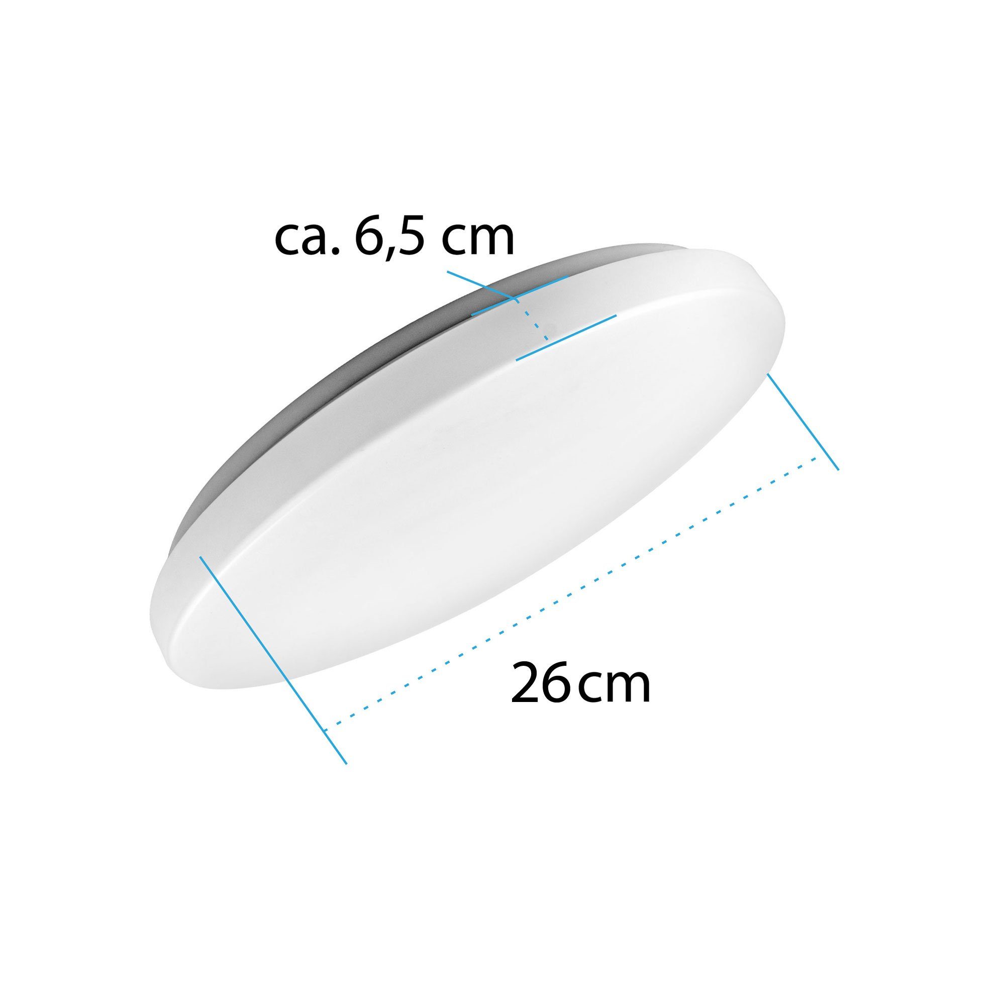 Maxkomfort LED Deckenleuchte GALA, LED fest integriert, Deckenleuchte, Wandleuchte, Deckenlampe, Wandlampe, LED, 4000K, Neutralweiß, 3000K, Warmweiß