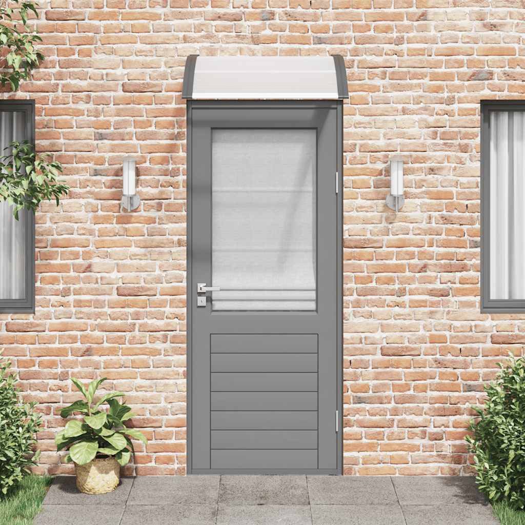 furnicato Vordach Türvordach 80 x 75 cm in Schwarz und Transparent (1 St)