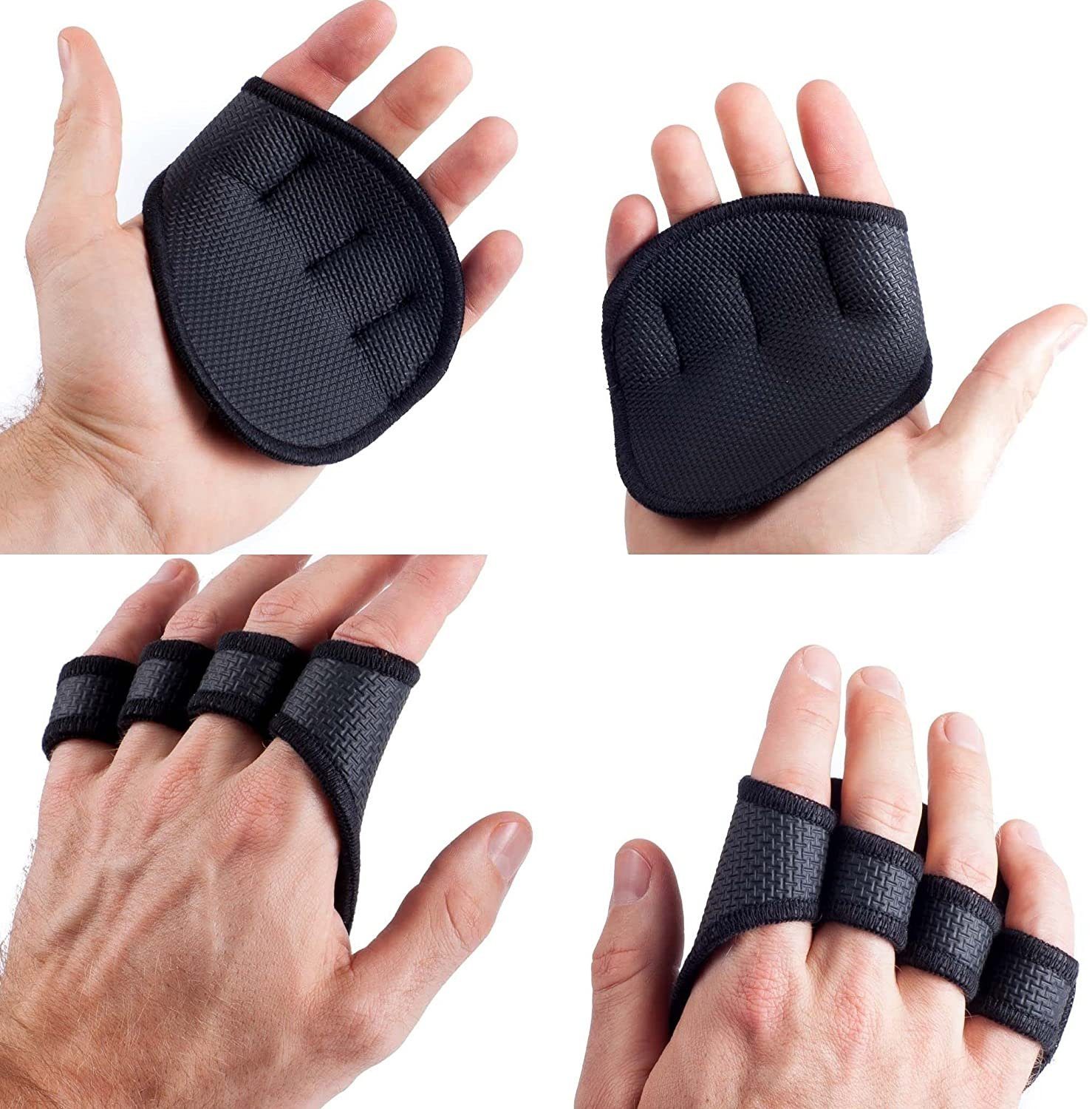 Pullup & Dip Trainingshandschuhe Griffpolster Griffpads für Klimmzüge, Fitness, Bodybuilding atmungsaktiv, Einheitsgröße, Unisex