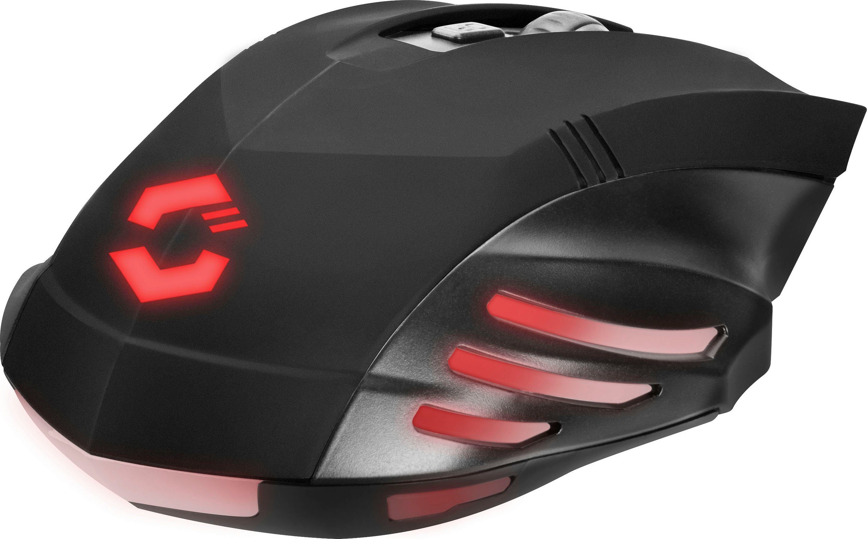 rot FORTUS Gaming-Maus Wireless schwarz (Funk) Speedlink