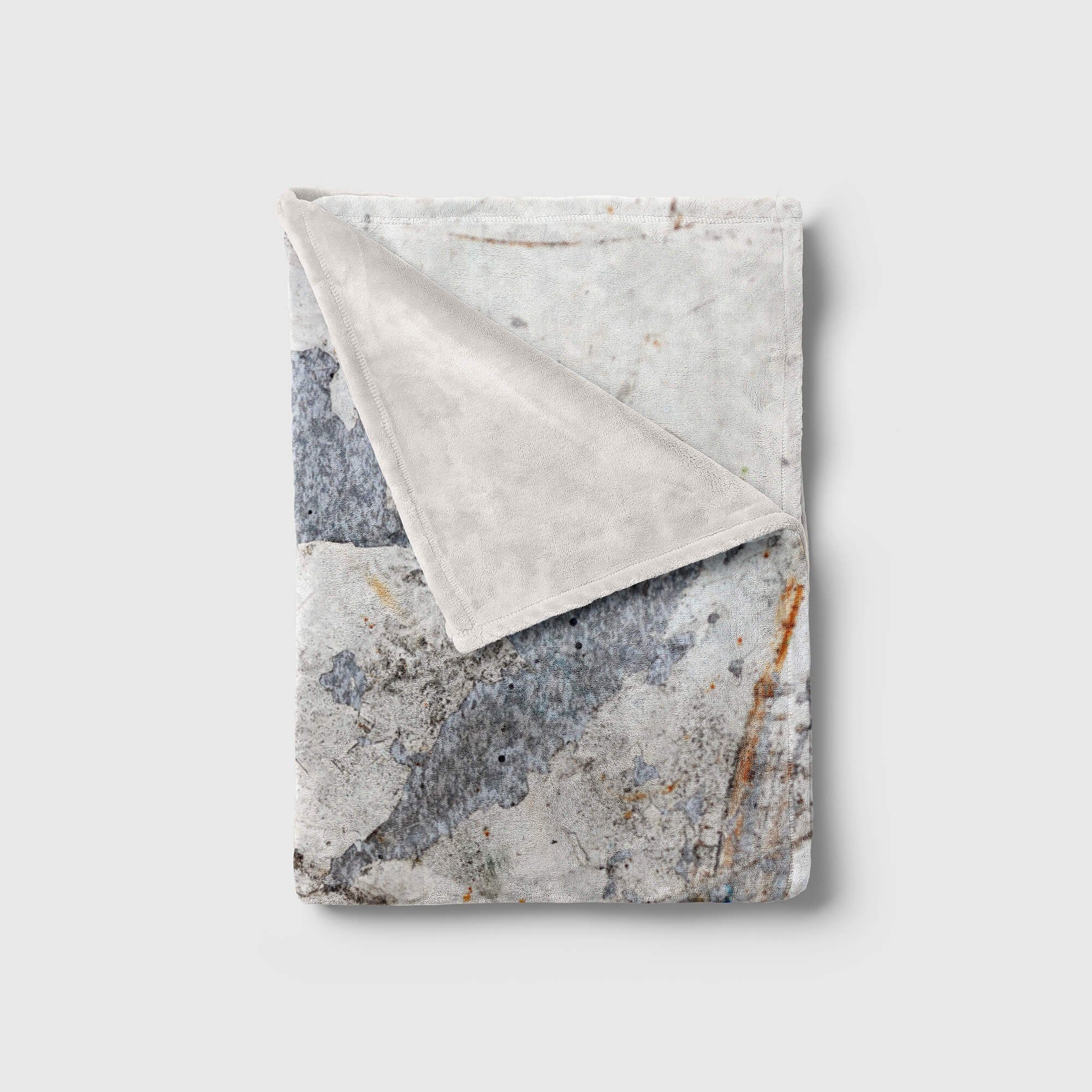 Handtuch Strandhandtuch Fotomotiv Abstrakt mit alte Baumwolle-Polyester-Mix Handtuch Sinus Handtücher Art Wandstruktur (1-St), A, Kuscheldecke Saunatuch