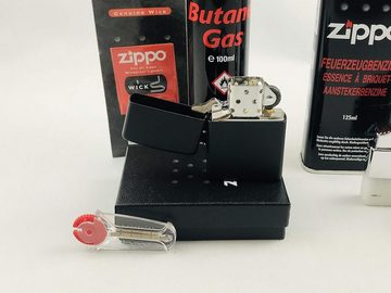 Zippo Feuerzeug Mega Premium Set schwarz matt mit 2 x Einsatz/viel Zubehör