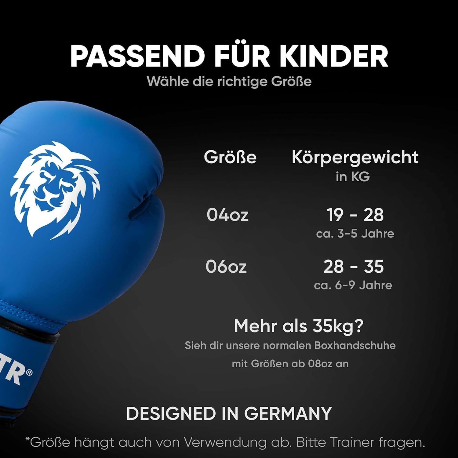 FIGHTR Kinderboxhandschuhe aus Kunstleder für Training & Kampfsport