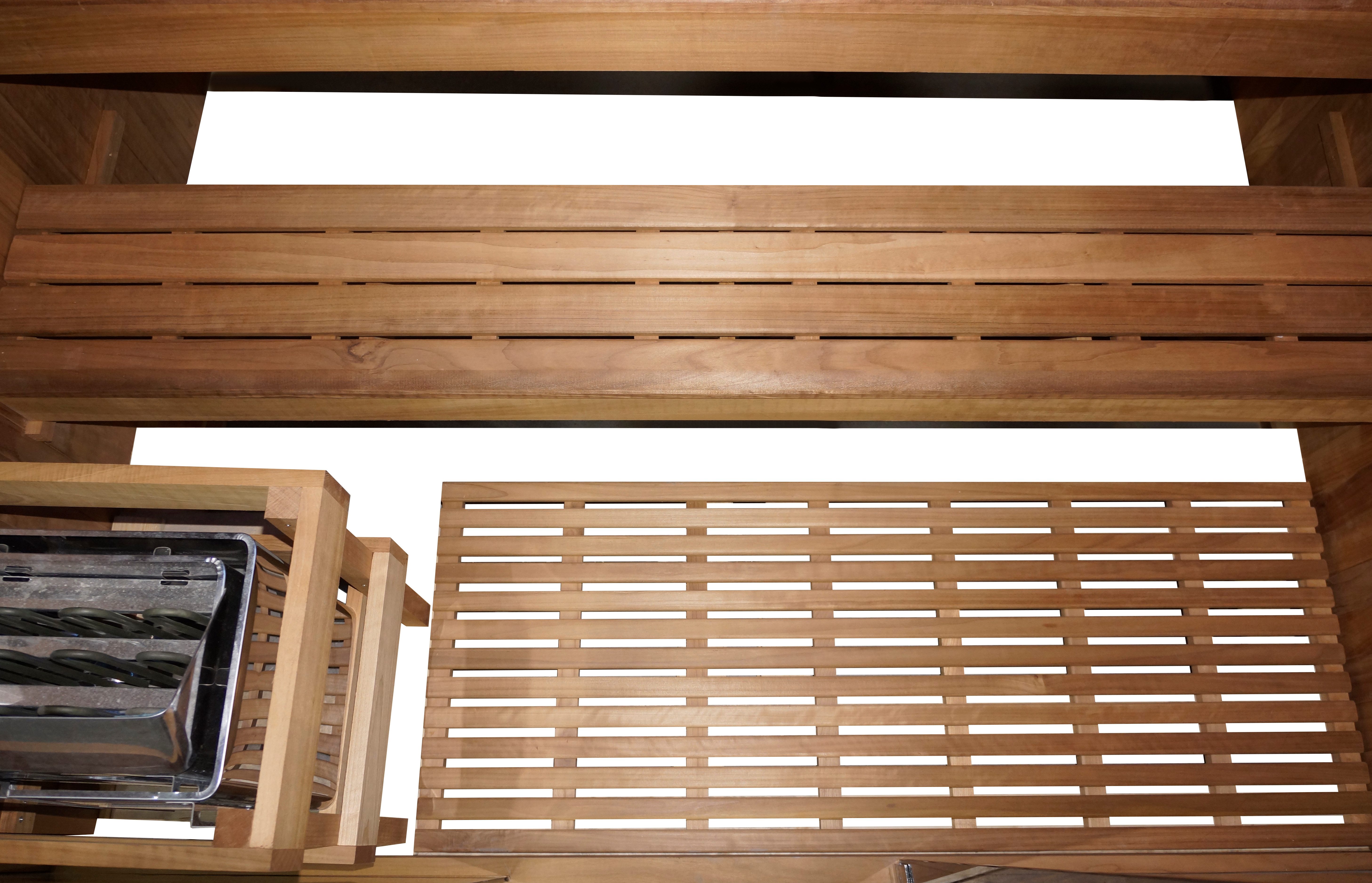 Sanotechnik Sauna »KOTKA« mit Infrarotkabine, BxTxH: 200 x 150 x 190 cm, 4,4 mm, geeignet für 5 Personen, Espenholz