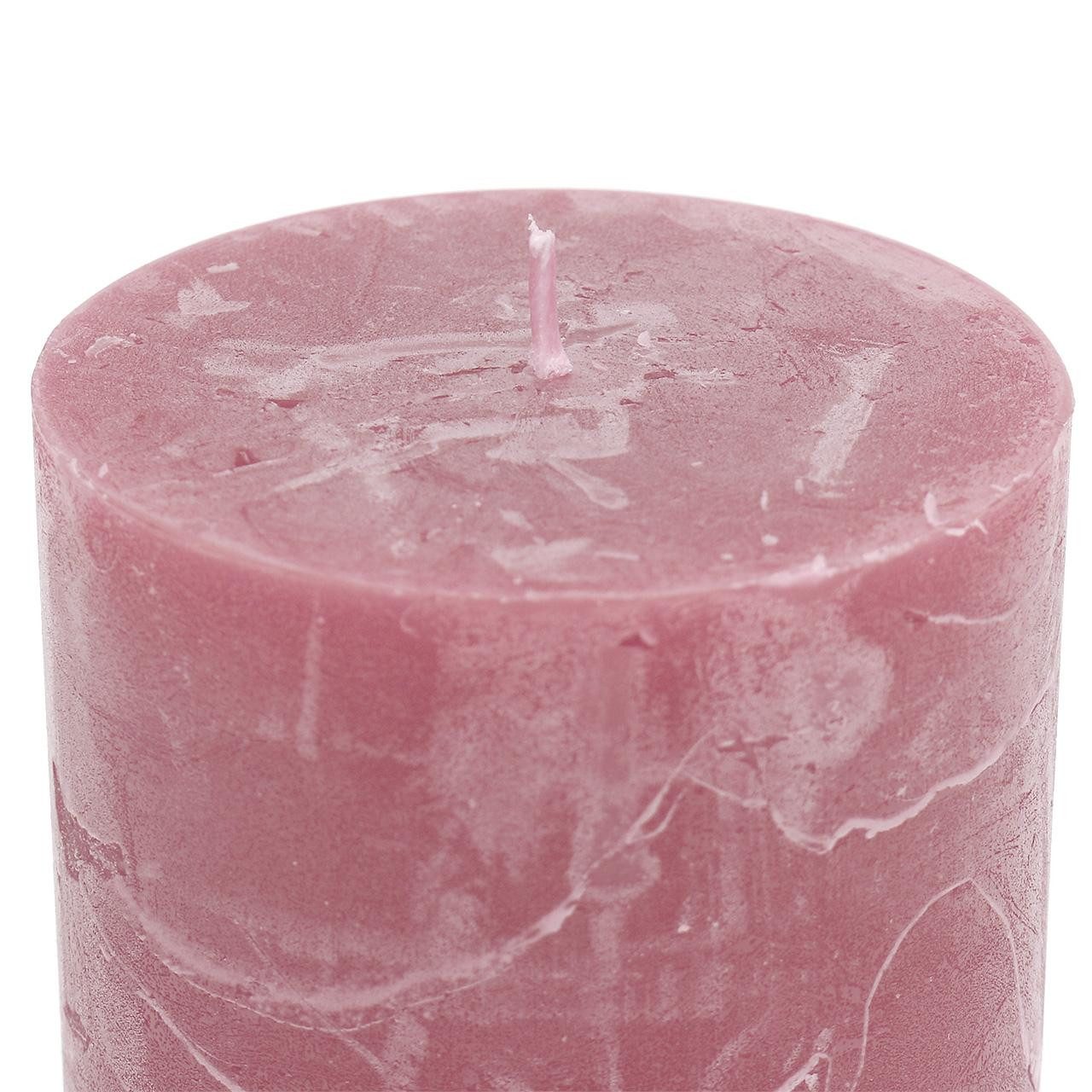 Florists Products Stumpenkerze Durchgefärbte Stumpenkerzen Altrosa 60x80mm 4er-Set für, 4 Stück